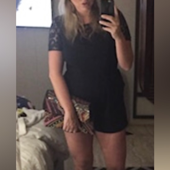 Dex - size Large black tulle romper size L - Picture 2 of 3